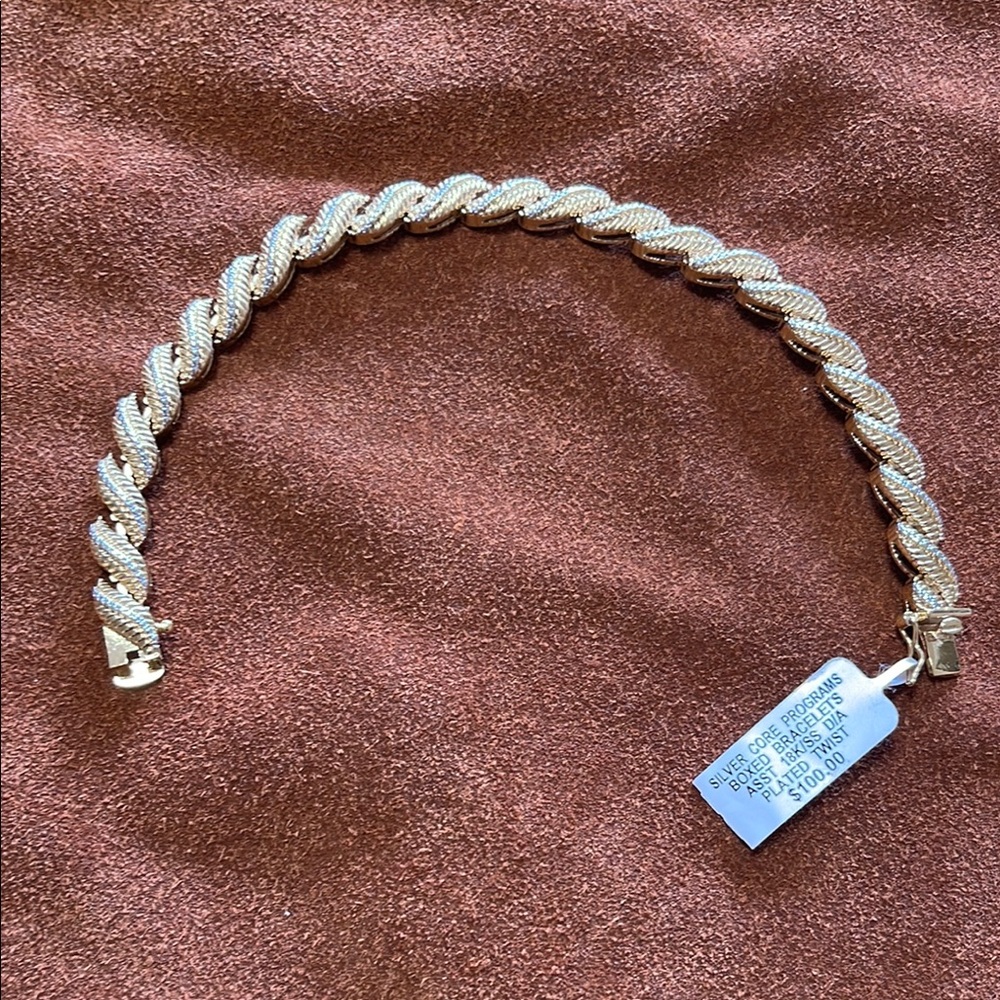 18k/SS Gold Twist Bracelet
